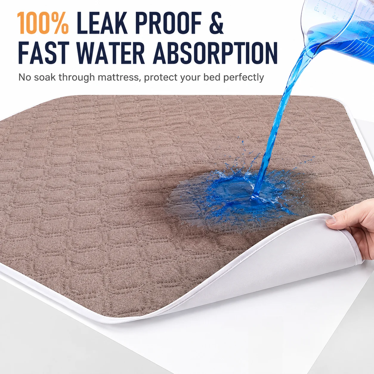 Reusable Washable Incontinence Pad Waterproof Leakproof Bed Mat Elderly Pet Menstrual Multi Size Absorbent Bed Protector