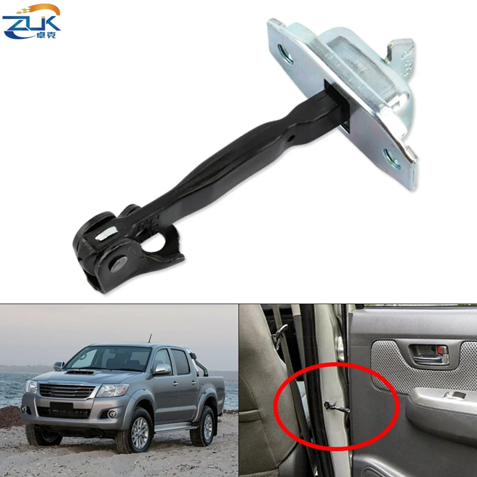 ZUK Car Door Checker Stopper For Toyota Hilux Vigo 2004-2015 Fortuner 2005-2015 Door-Check Stay Strap Hinge Arm