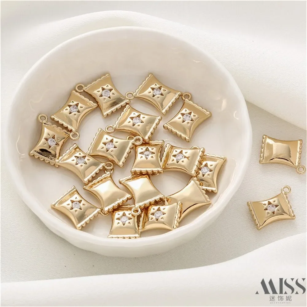 

14K Gold Bag, Color-preserving Zircon Bag, Candy DIY Handmade Accessories, Bracelets, Necklaces, Jewelry, Pendants