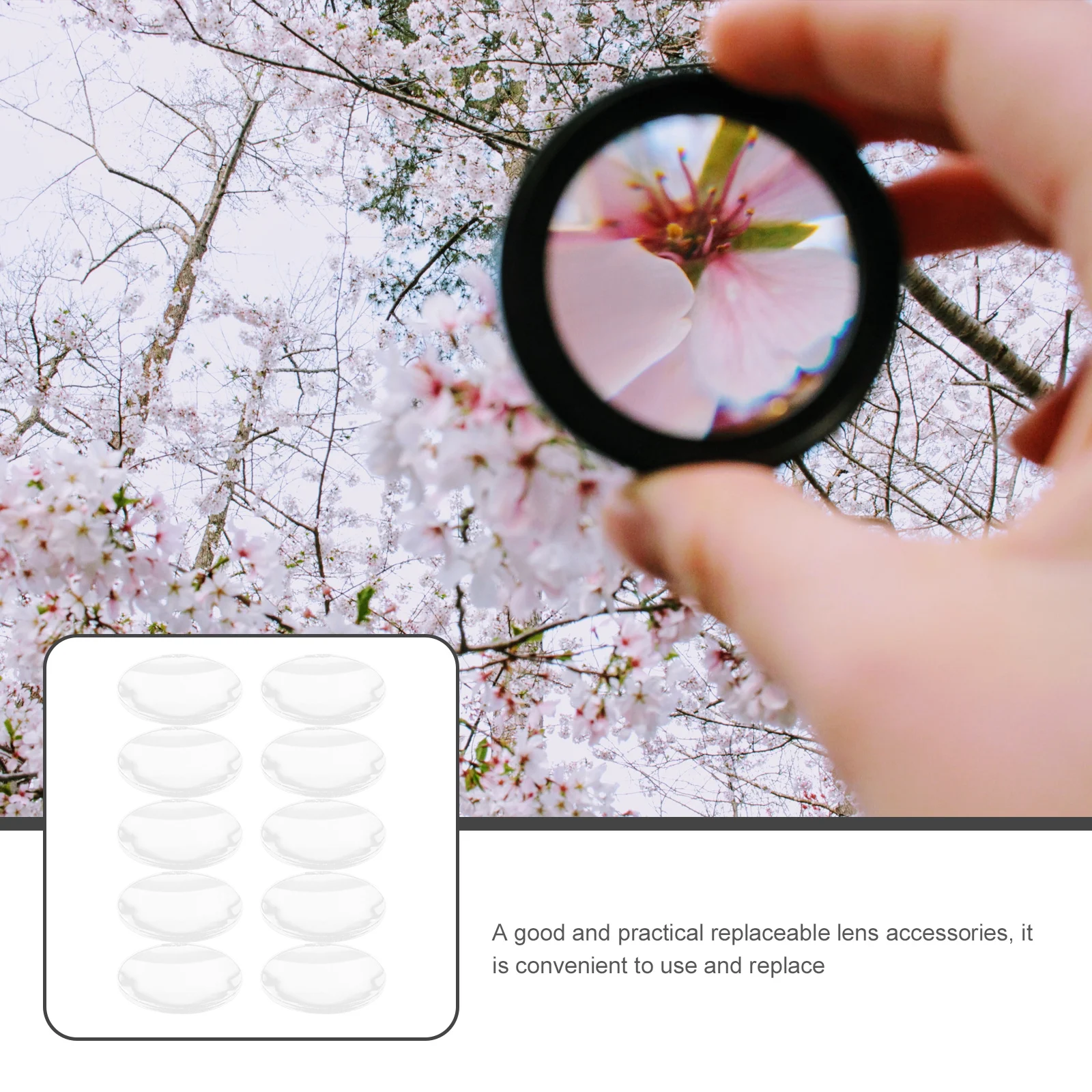 

10 Pcs Magnifying Lens Magnifier Magnifiers for Craft Work Folding Loupe Acrylic Making Magnified Lenses Convex Accessories
