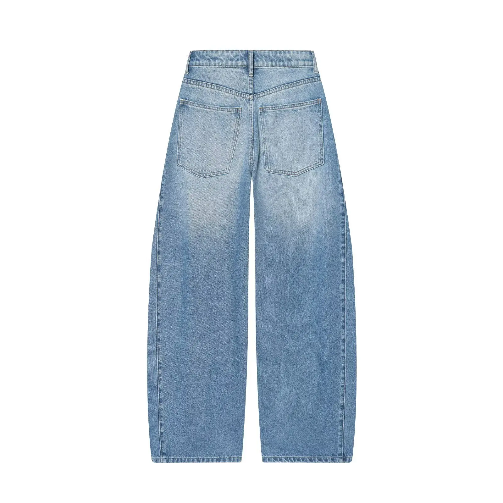 Maxdutti Women's Denim Pants Woman Clothes Vintage Mom Jeans Loose Wide Leg Jeans Minimalist Cotton High Waisted Women's jeans