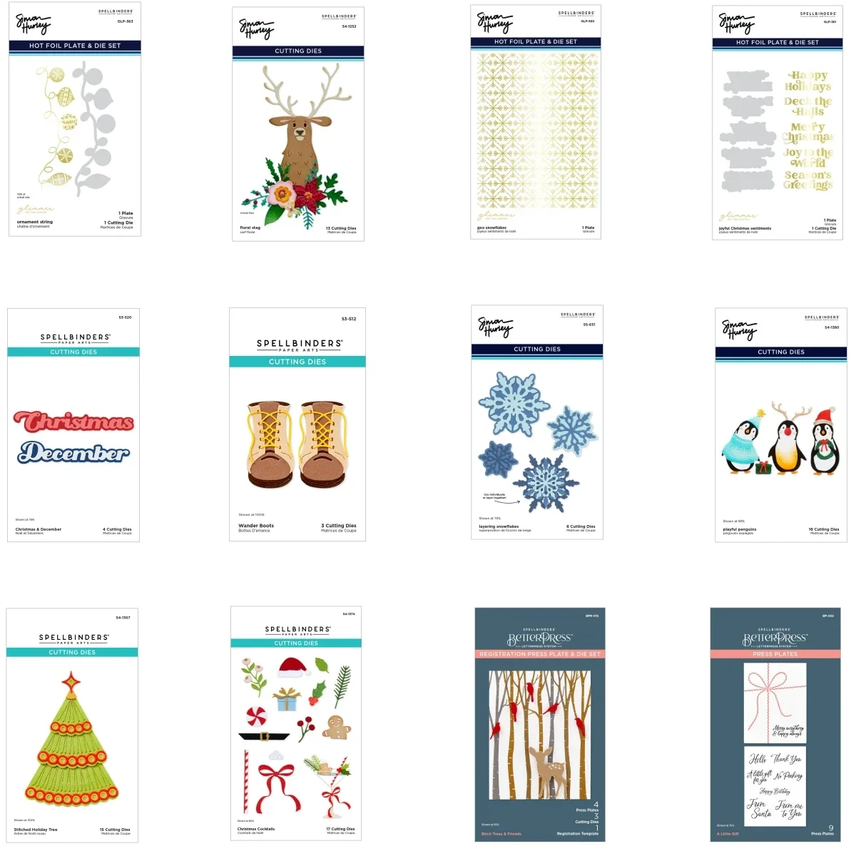 2024 คริสต์มาสดอกไม้ต้นไม้เกล็ดหิมะร้อนแผ่นฟอยล์กดตัดโลหะตายชุดสําหรับ DIY Scrapbook CRAFT แม่แบบอุปกรณ์