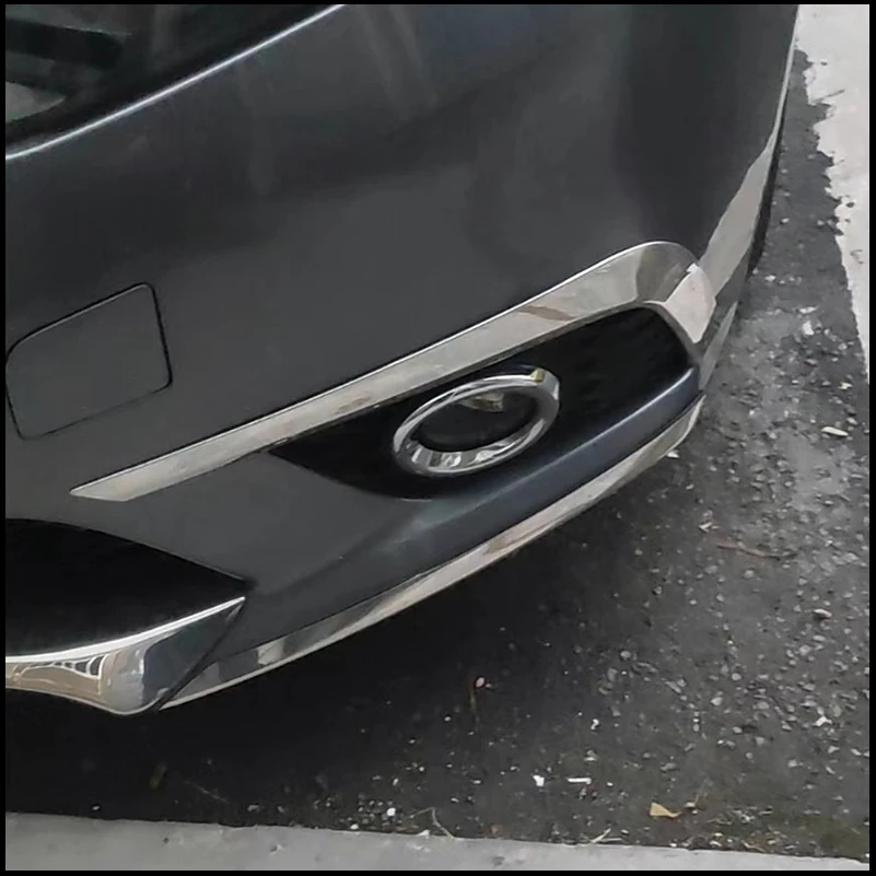 For Nissan Sentra 2016-2019 Front Fog Light Eyelid Foglight Lamp Cover Trim Bezel Eyebrow Molding Decoration Car Accessories