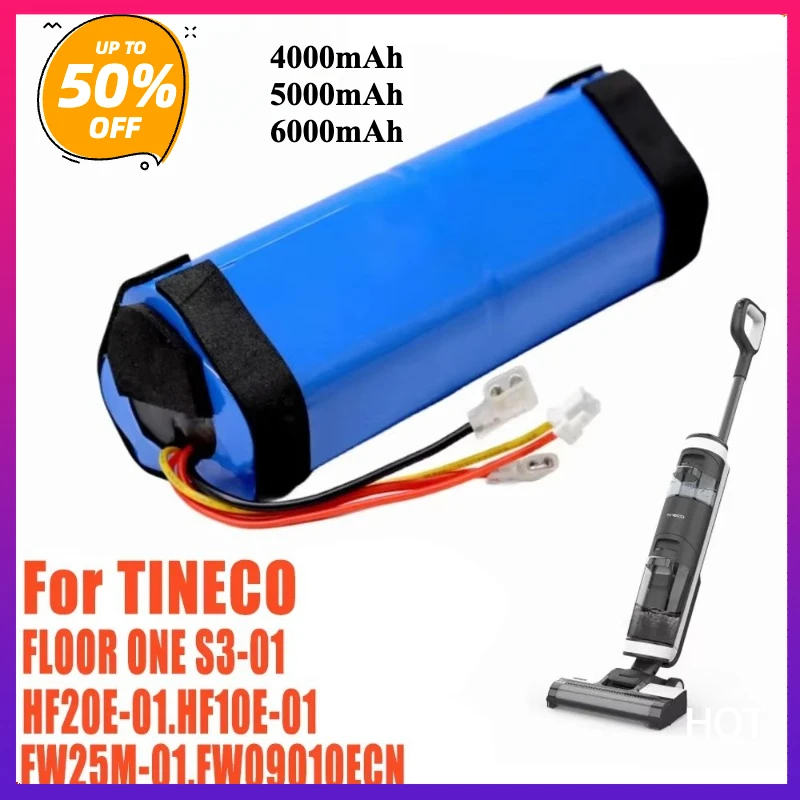 

2025 Brand New 4000mAh For Tineco FLOOR ONE 1.0 FW25M-01 FW25W-01 FW09010ECN HF10E-01 HF20E-01 S3-01 Vacuum Cleaner Battery