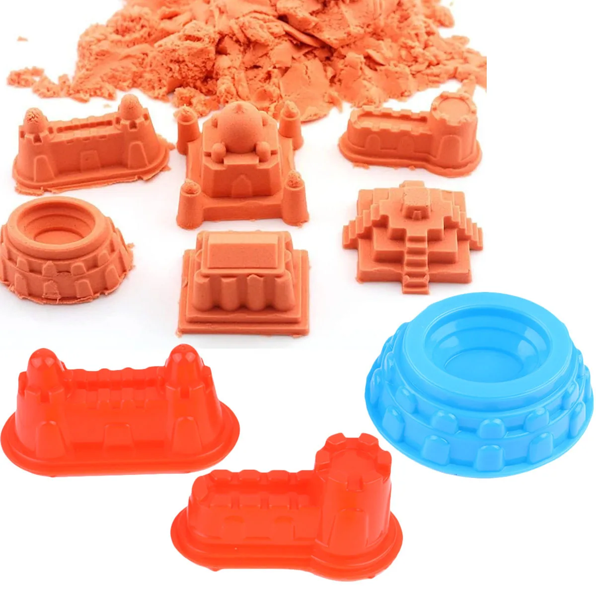 

30Pcs Premium Plastic Sand Castle Portable Durable Indoor Outdoor Playset Creative Gift for Kids Children Castle Kit