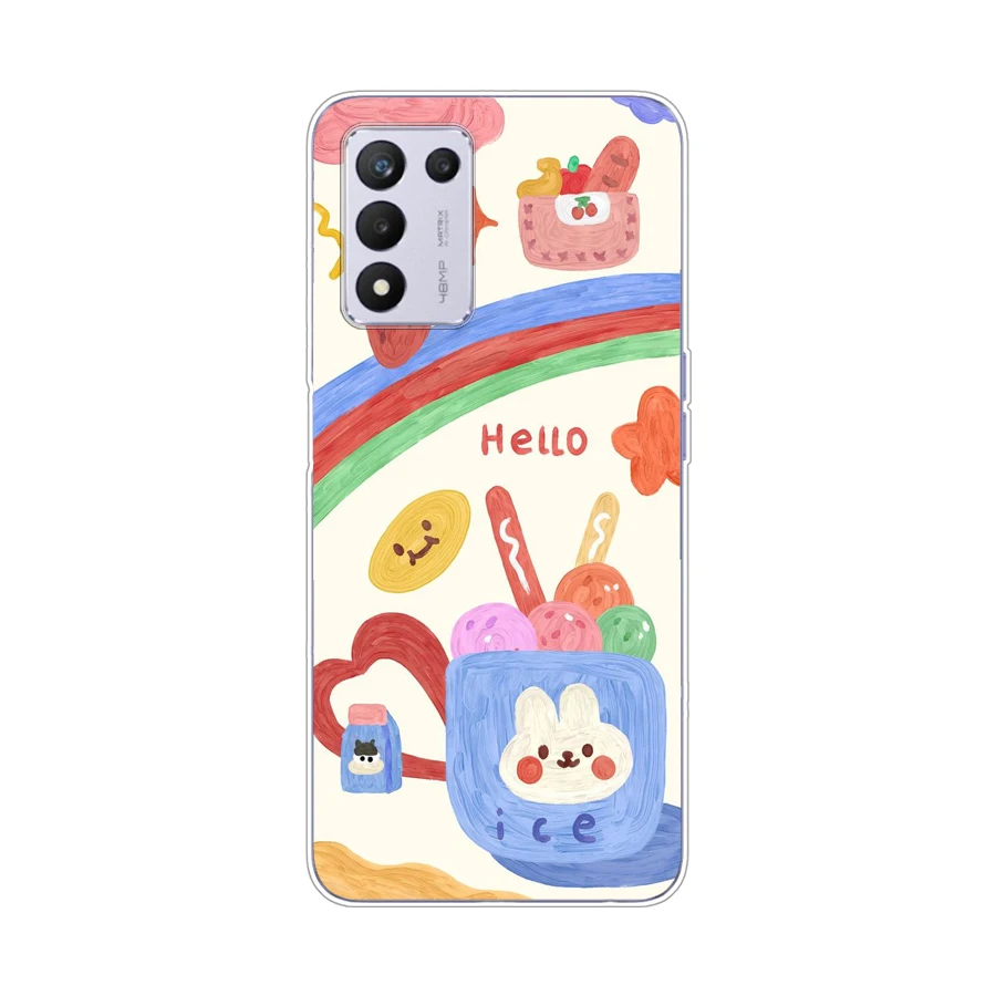 S2 colorful song Soft Silicone Tpu Cover phone Case for Realme Q3s/Q5 Pro image 6