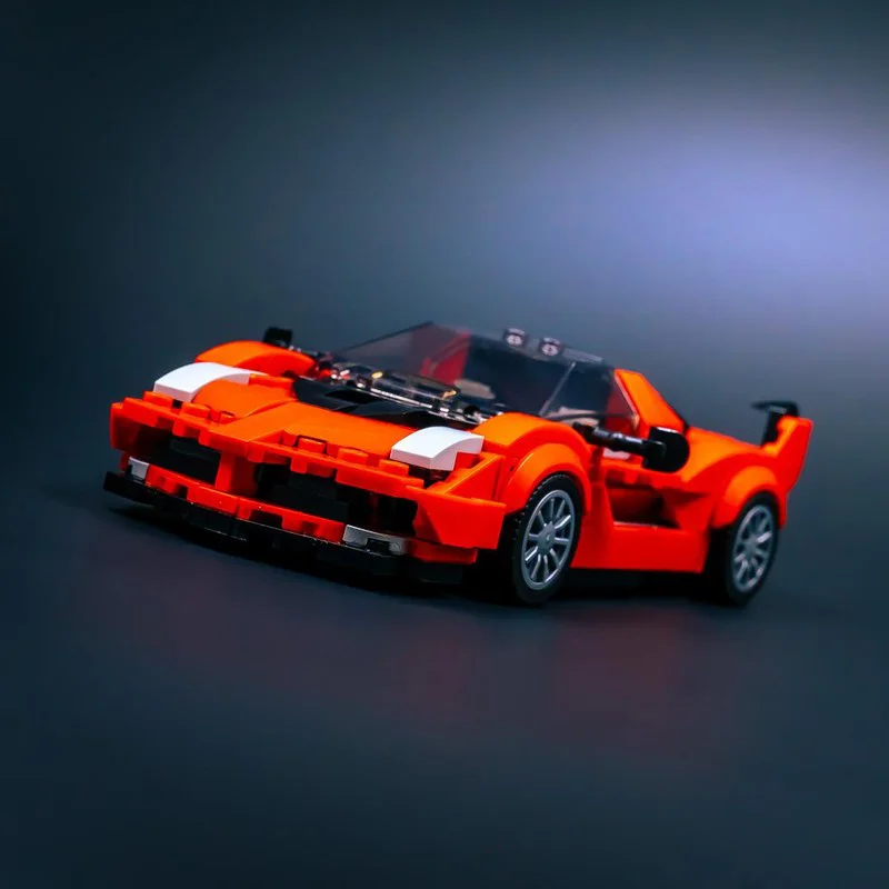 

Building Blocks Car Model 358 Parts City Speed Champion Red Racing Toy For Boys Gift