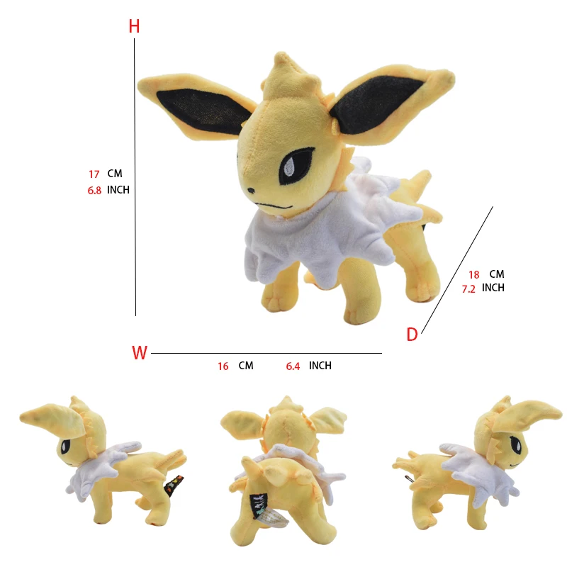 Bonecas macias de pelúcia para crianças, Eevee Evolution, Sylveon, Flareen, Jolteon, Umbreon, Vaporeon, Pikachu, Baby Gift