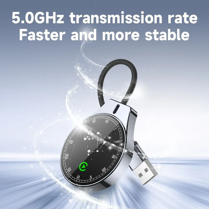 Автоматическая беспроводная USB-коробка CarPlay |   Совместим с iPhone и Android. |   Автомобильный смарт-адаптер