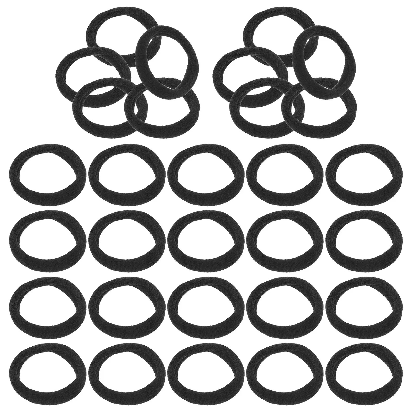 

100 Pcs High Elastic Hair Ties Black Small Size Women Accessories Ponytail Holders Hair Styling Seamless Elastic