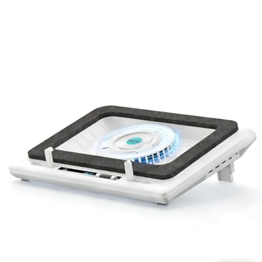 

llano Laptop Cooling Pad for Gaming Laptops with 5.5inch Turbo Cooling Fan Infinitely Variable Speed Touch Control Sealed Foam