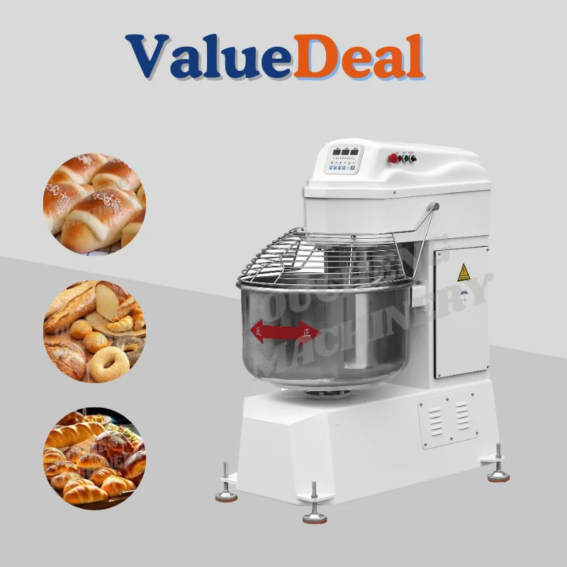 Industrial Vertical Dough Mixer Automatic Bread Dough Mixing Machine for Commercial Bakery Food Processing Equipment. view 4