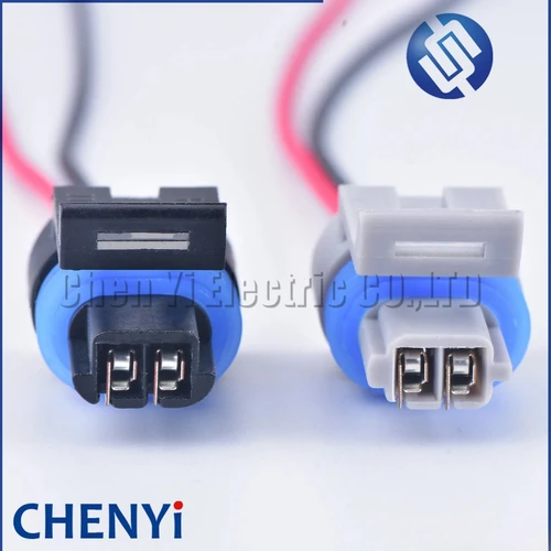 Imagen 2 del producto Conector de 2 pines/vías para sensor de temperatura del aire de admisión con cable flexible 12162197 para GMC IAT MAT ACT con cable de 15 cm 20AWG