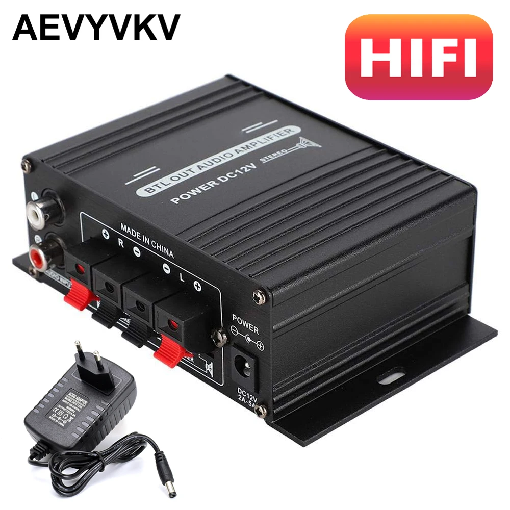 

Мини усилитель мощности AK170, аудиоусилители, канал 2,0, 20 Вт + 20 Вт, цифровой аудиоусилитель, высокие басы, регулируемый постоянный ток, 12 В, 3 А, стандартная диафрагма