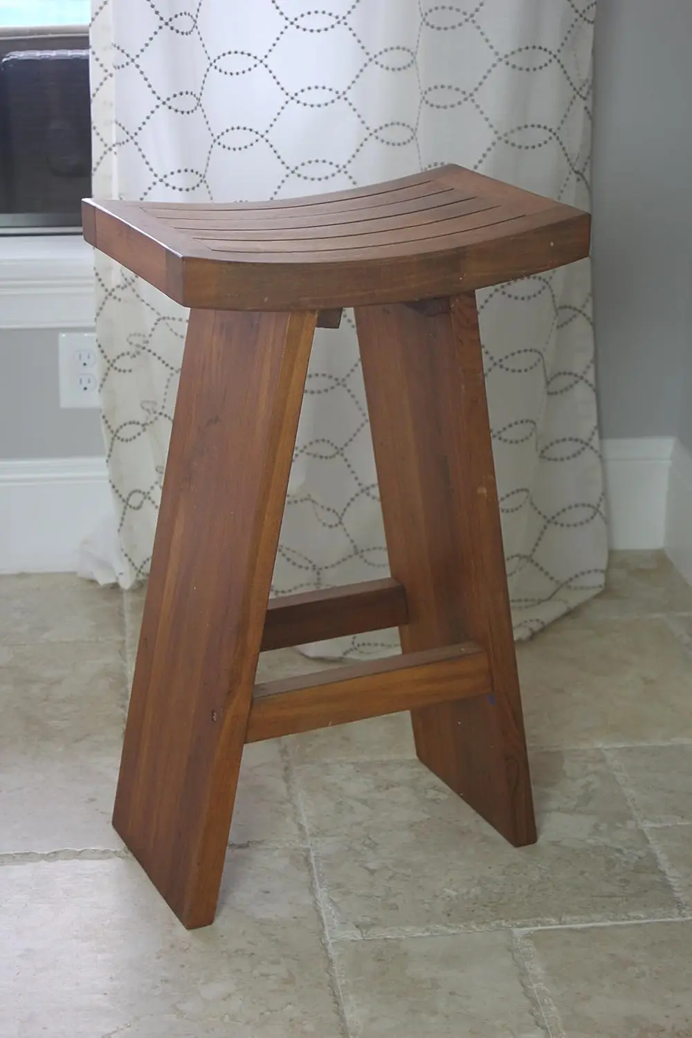 The Original 30"" Tall Asia Teak Bar Stool