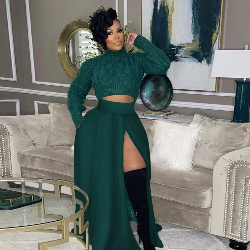 

GUWU Zipper Fly High Side Slit Big Swing High Waist Loose Floor Length Maxi Long Skirt 2024 Vintage Women Street Skirts