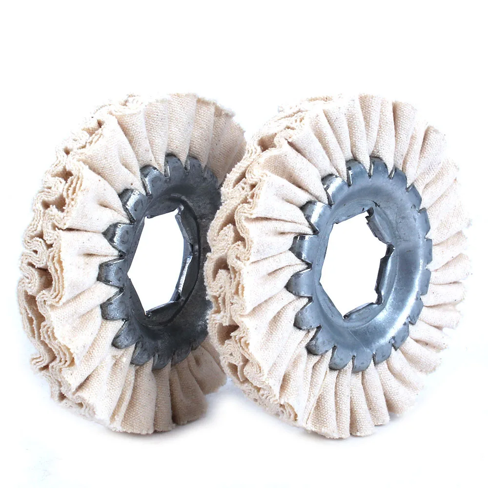 SI FANG 70mm Cotton Airway Buffing Wheel Polishing Wheel Cloth Open Bias Polishing Buffs Wheel Woodworking Machinery Accessories