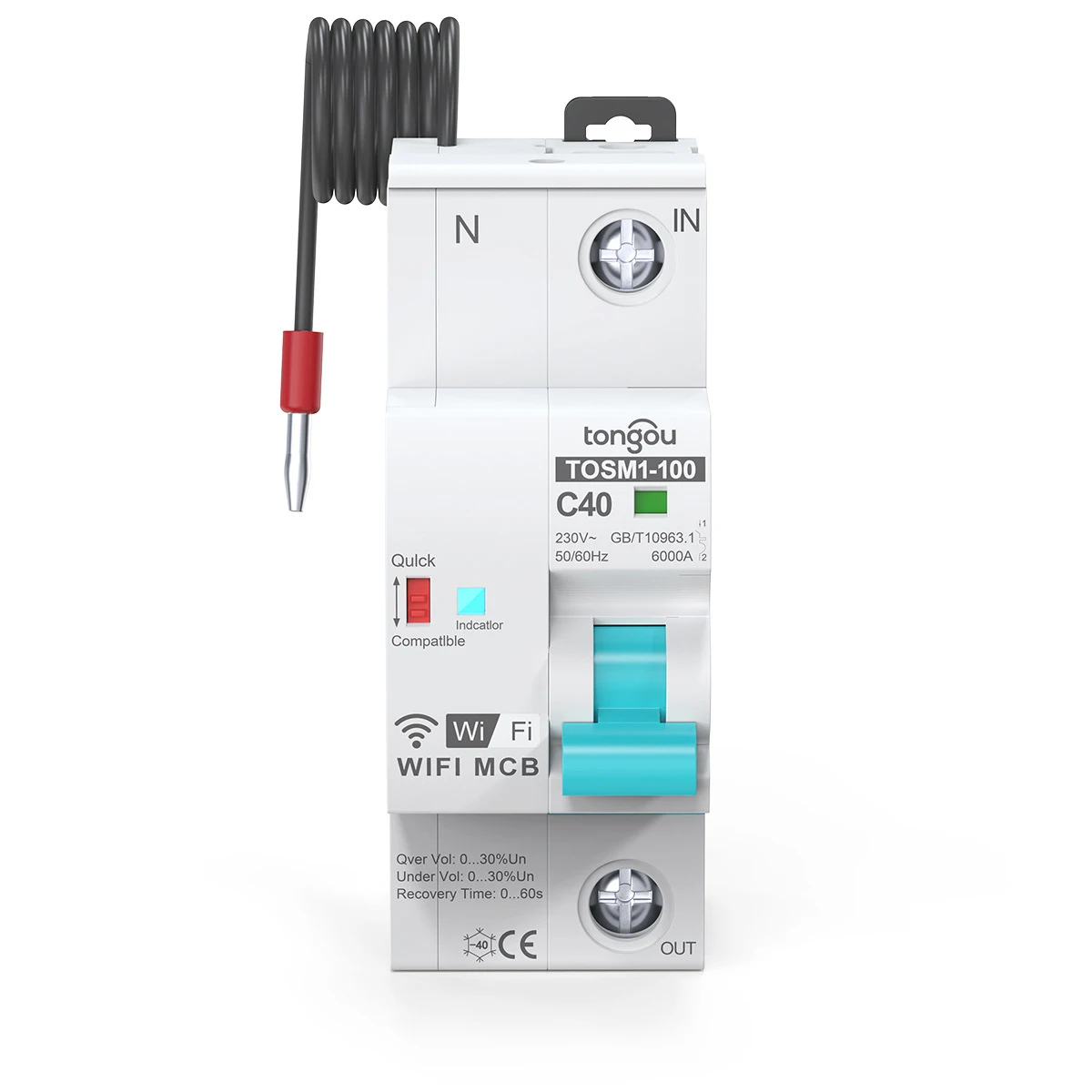 

Tuya WiFi Intelligent Circuit Breaker Air Switch 1P Mobile Wireless Remote Control Switch Overvoltage Undervoltage Protection