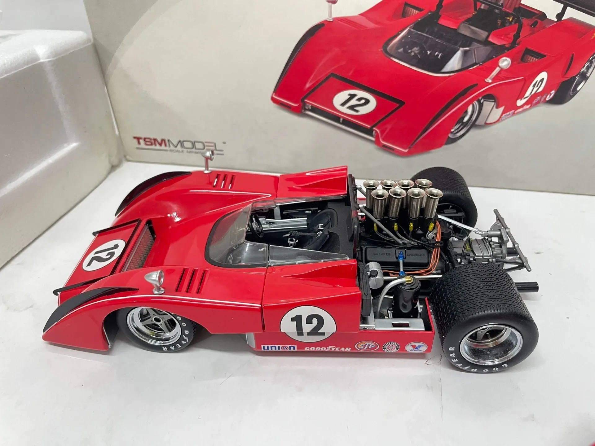 TSM 1:18 M8D Can-Am Riverside #12 1971 Simulation Limited Edition All Open Alloy Metal Static Car Model Toy Gift