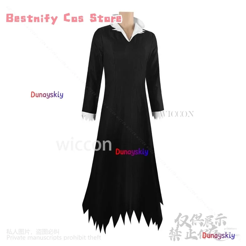 CosplayYhwachh Cosplay Anime BLEAA disfraz largo negro gótico traje de mago guapo uniforme de moda pelucas Cos fiesta de Halloween personalizado