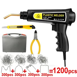 Plastic Welder Kit for Bumper Repair Hot Stapler Welding Gun Plastic Welding Repair Kit with 4 Types Staples Plastic Repair DIY