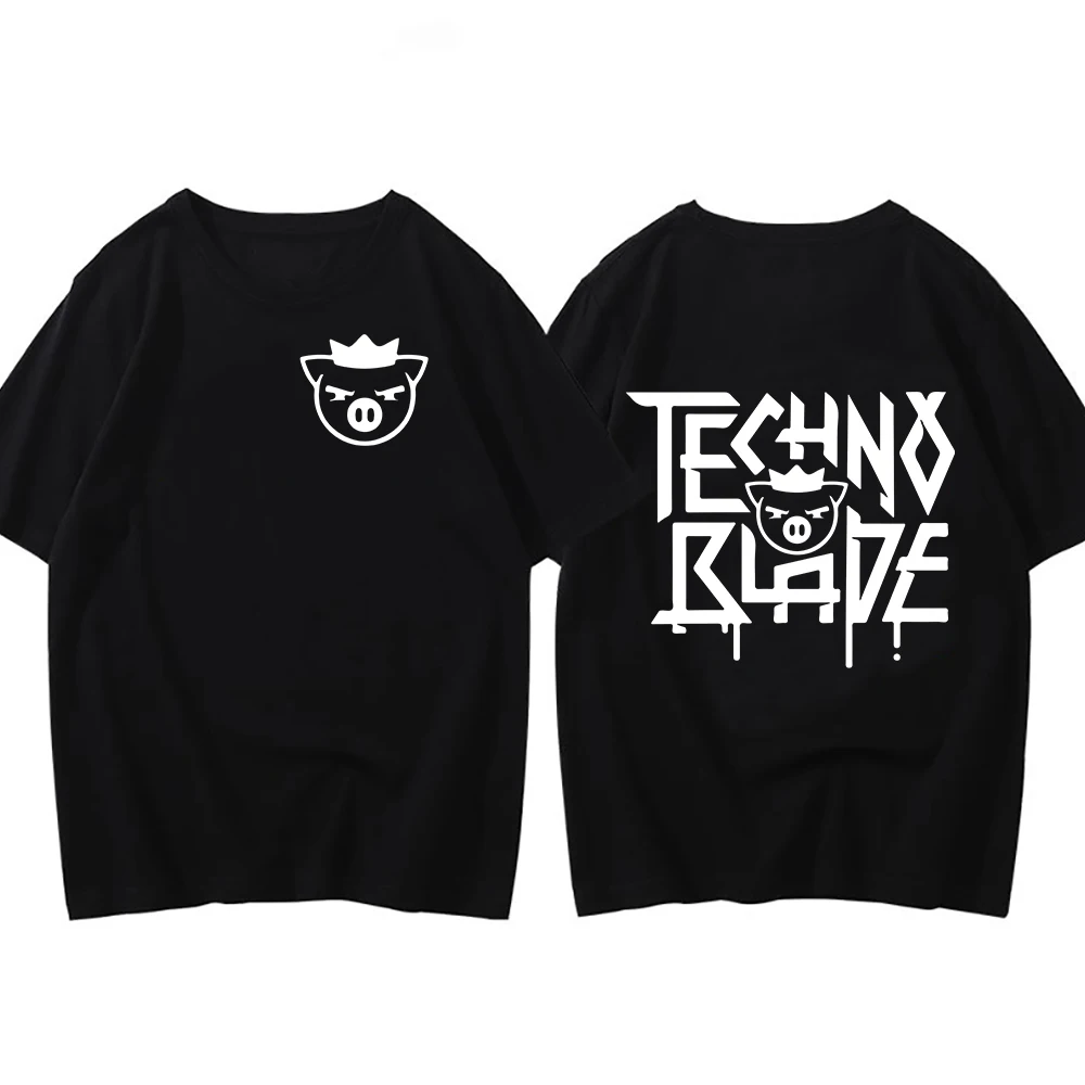 Повседневные Мультяшные Графические футболки Hand Tour Technoblade для мужчин и женщин, Винтажная летняя рубашка в стиле Харадзюку с коротким рукавом, уличные топы, футболки