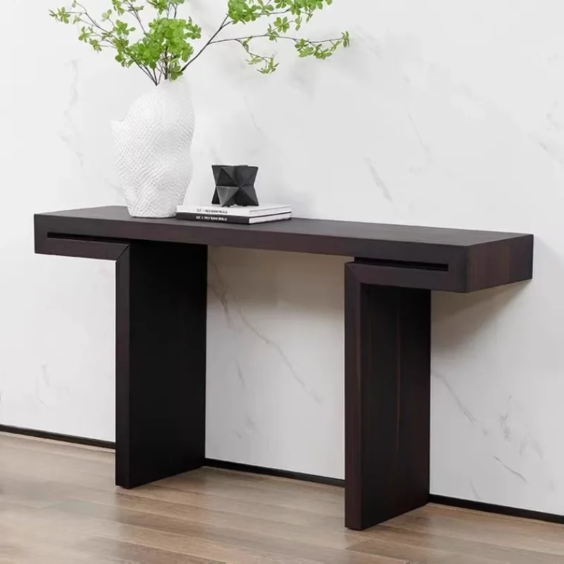 

Modern smoky color, high-end oak porch table, light luxury and quiet style