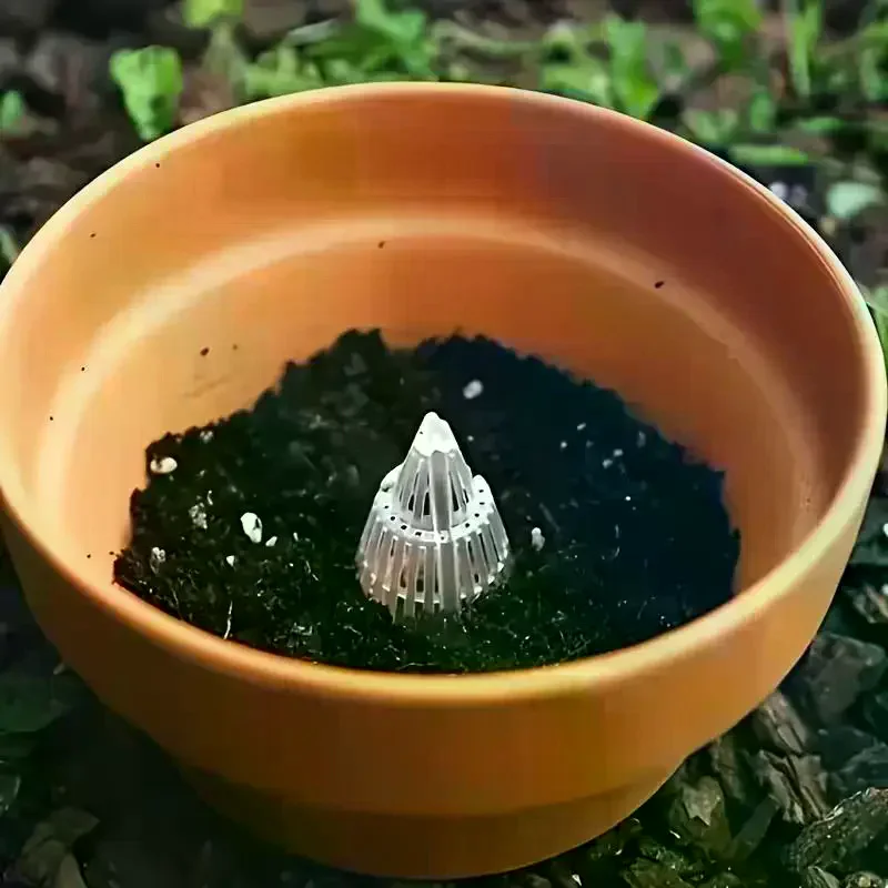 10Pcs Reusable Plastic Flower Pot Drainage Pad Conical Design Air Permeability Prevents Root Rot Gardening