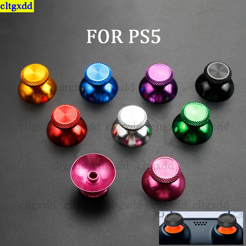 Cltgxdd 2piece-1 pair FOR PS5 controller metal analog joystick joystick handle cover game board joystick replacement parts