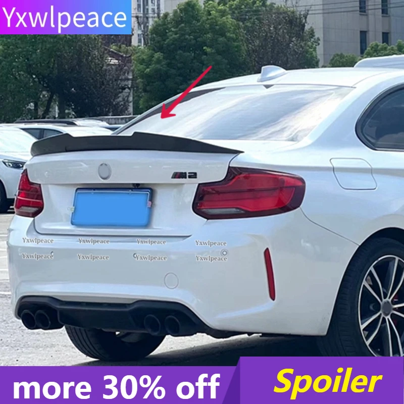 For BMW 2 Series F22 F87 M2 2014-2019 M235i M240i 218i 220i 228i ABS Plastic PSM Style Primer Color Rear Trunk Lip Spoiler