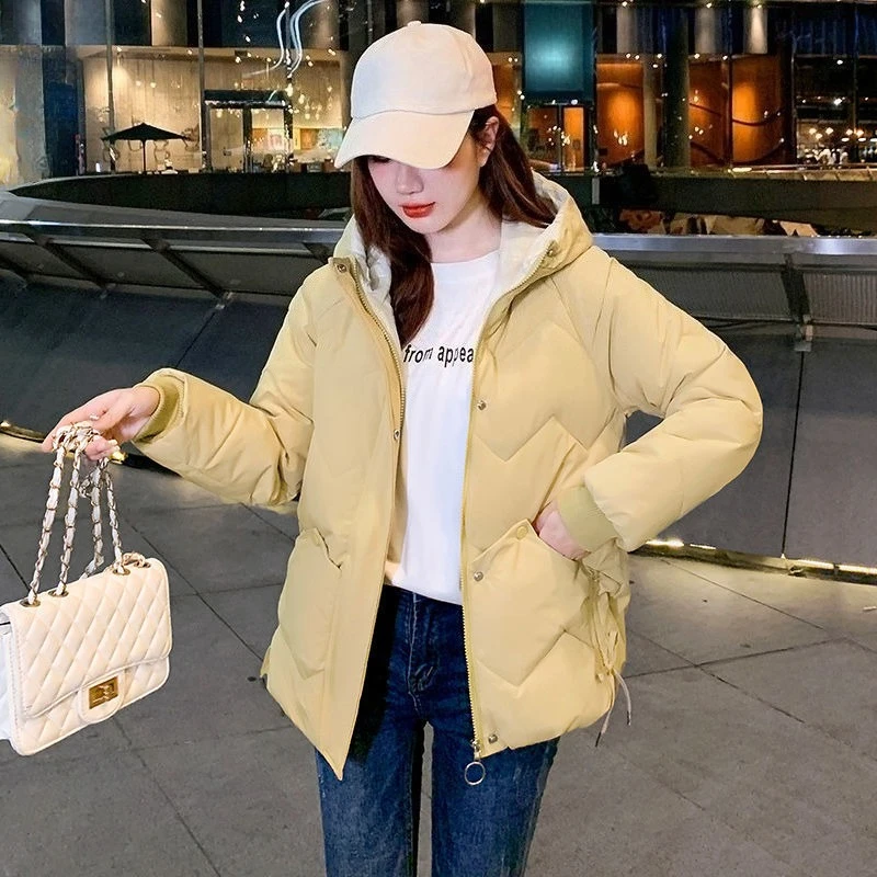 

Women's Winter 2025 New Fashion Loose Cotton Padded Jacket Korean Style Short Cotton Coat Thick Warm Ins Style Casual Outerwear