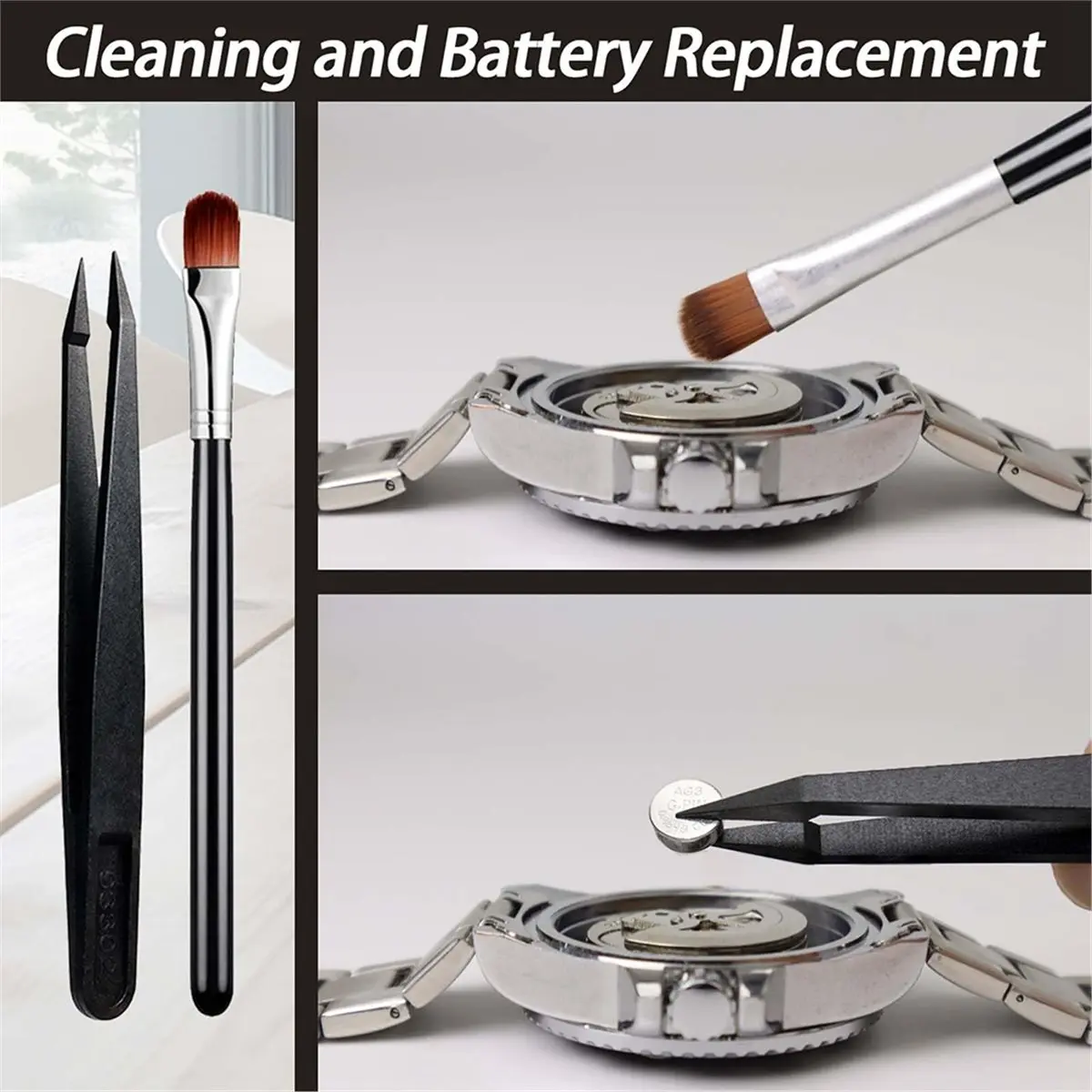 Watch Repair Kit - Comprehensive Tool Set for Watch Maintenance and Battery Replacement