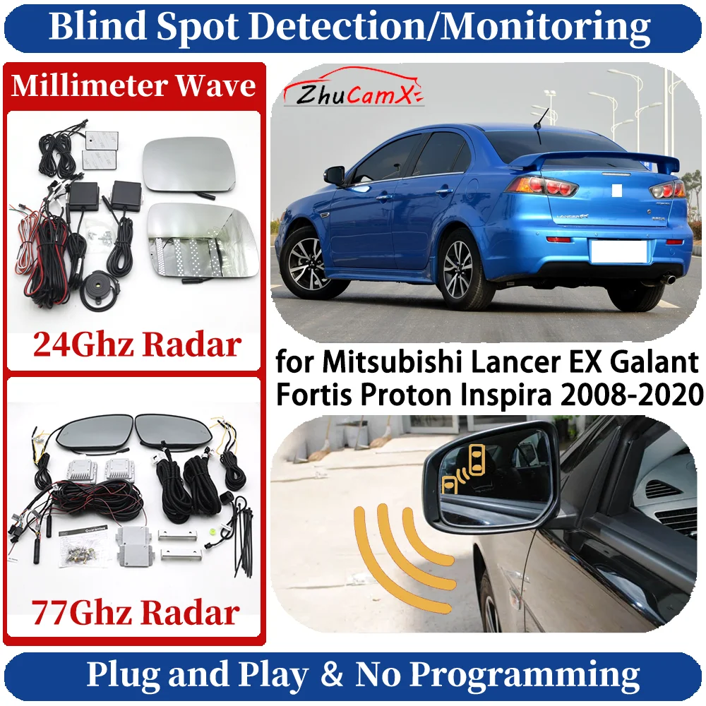 Blind Spot Monitoring/Detection System for Mitsubishi Lancer EX Galant Fortis Proton Inspira 2008-2020 Safe Side Lane Change