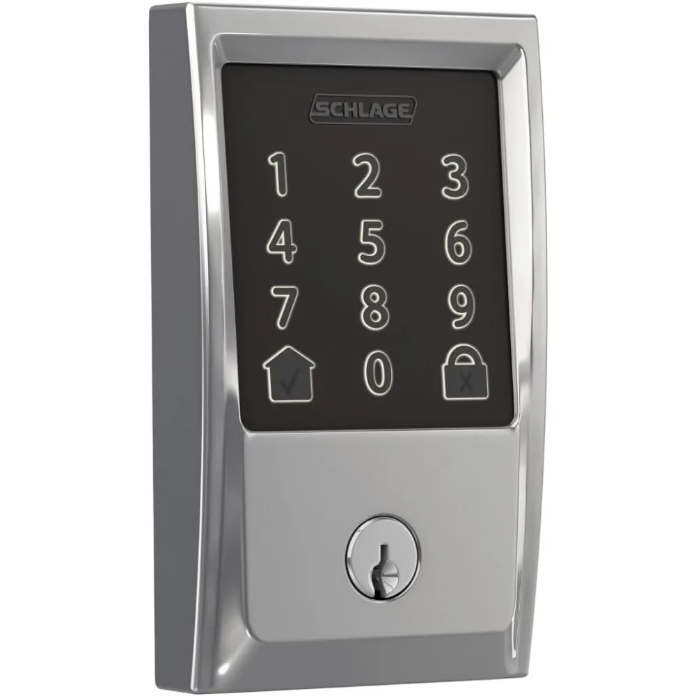 

Encode Smart WiFi Deadbolt with Century Trim In Bright Chrome