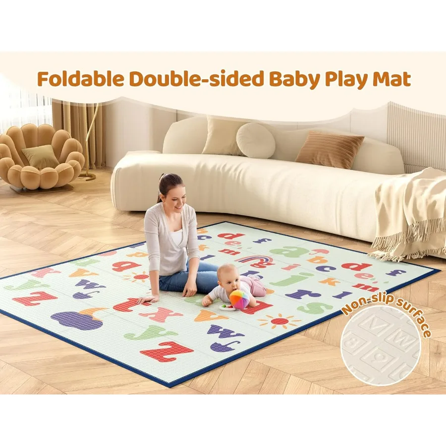 Box per bambini extra large 71 × 59 con tappetino per i più piccoli Il design in rete traspirante offre un'area di sonno sicura per giochi interni ed esterni