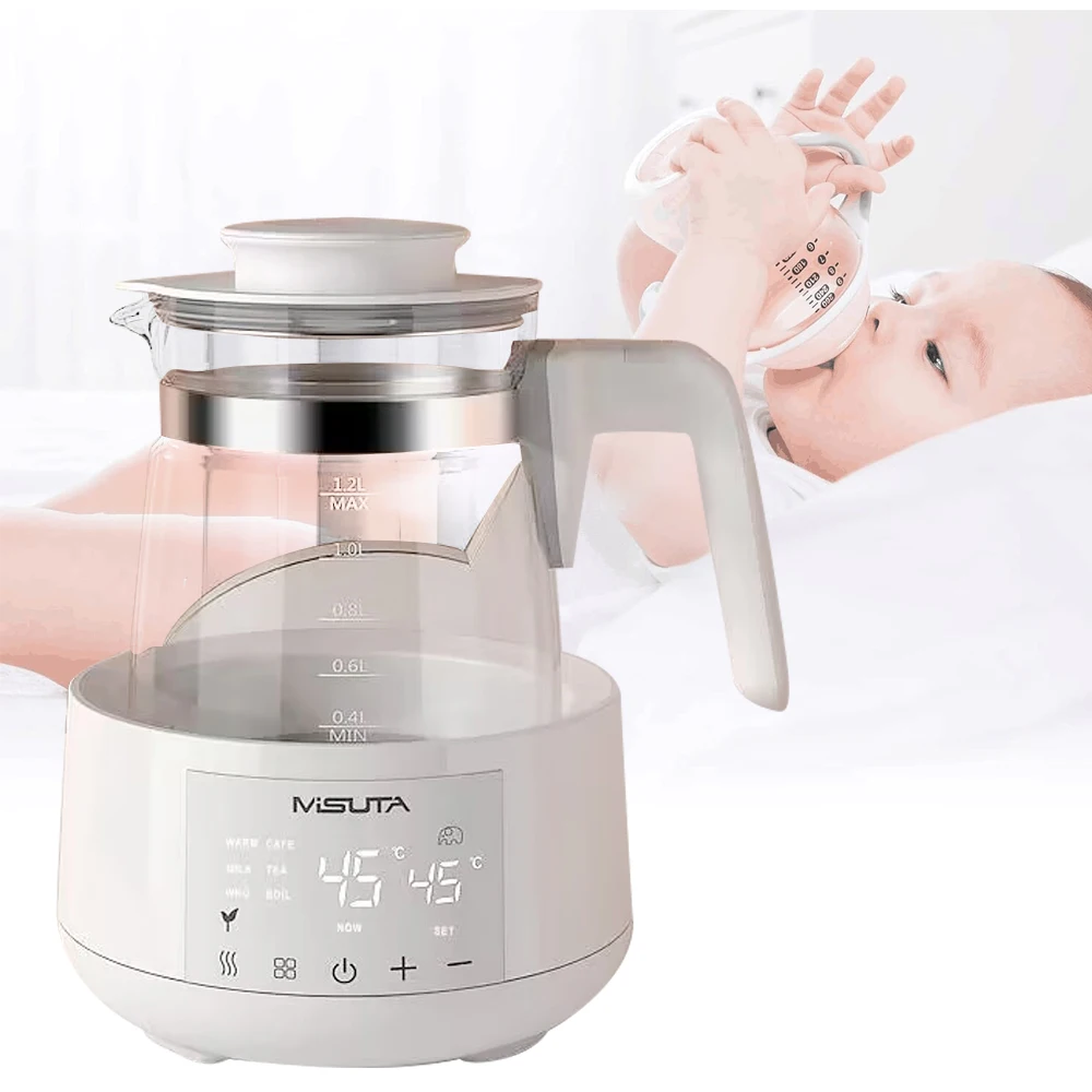 1,2 l Thermostat-Milchregler für Säuglinge, Babykessel, elektrischer Wasserkocher, 24-Stunden-Heißwasser, intelligenter Isoliertopf, Milchwärmer