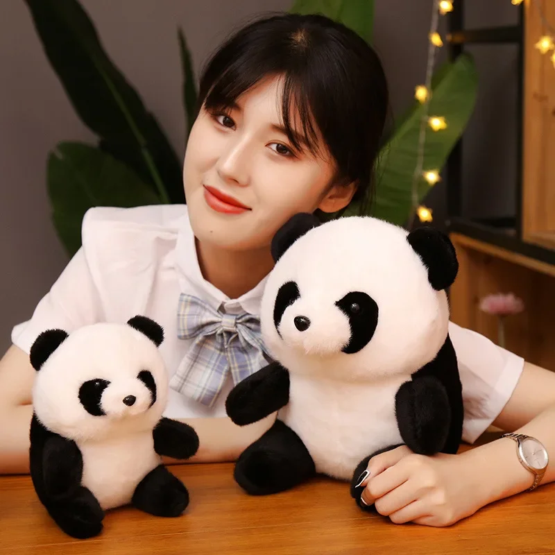 2024 quente novo travesseiro almofadas animais de pelúcia panda bonito dos desenhos animados brinquedos hobbies almofada decoração brinquedos hobbies aniversário