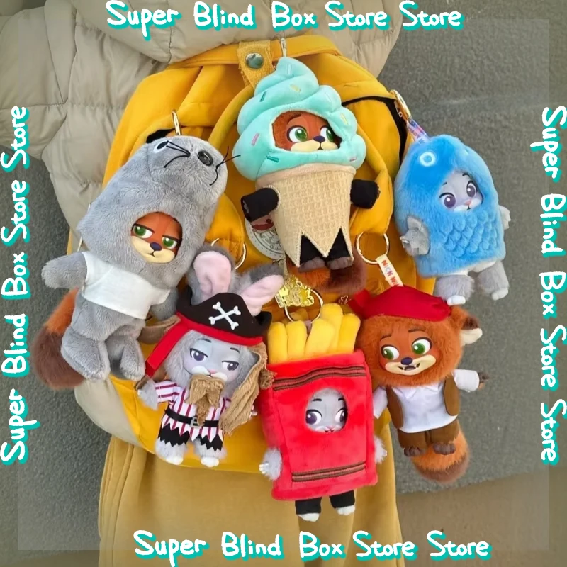 جديد حقيقي Zootopia2 صندوق أعمى سلسلة Disguiser لطيف جودي صندوق الغموض عمل الشكل أنيمي دمية نيك المفاتيح هدية الكريسماس