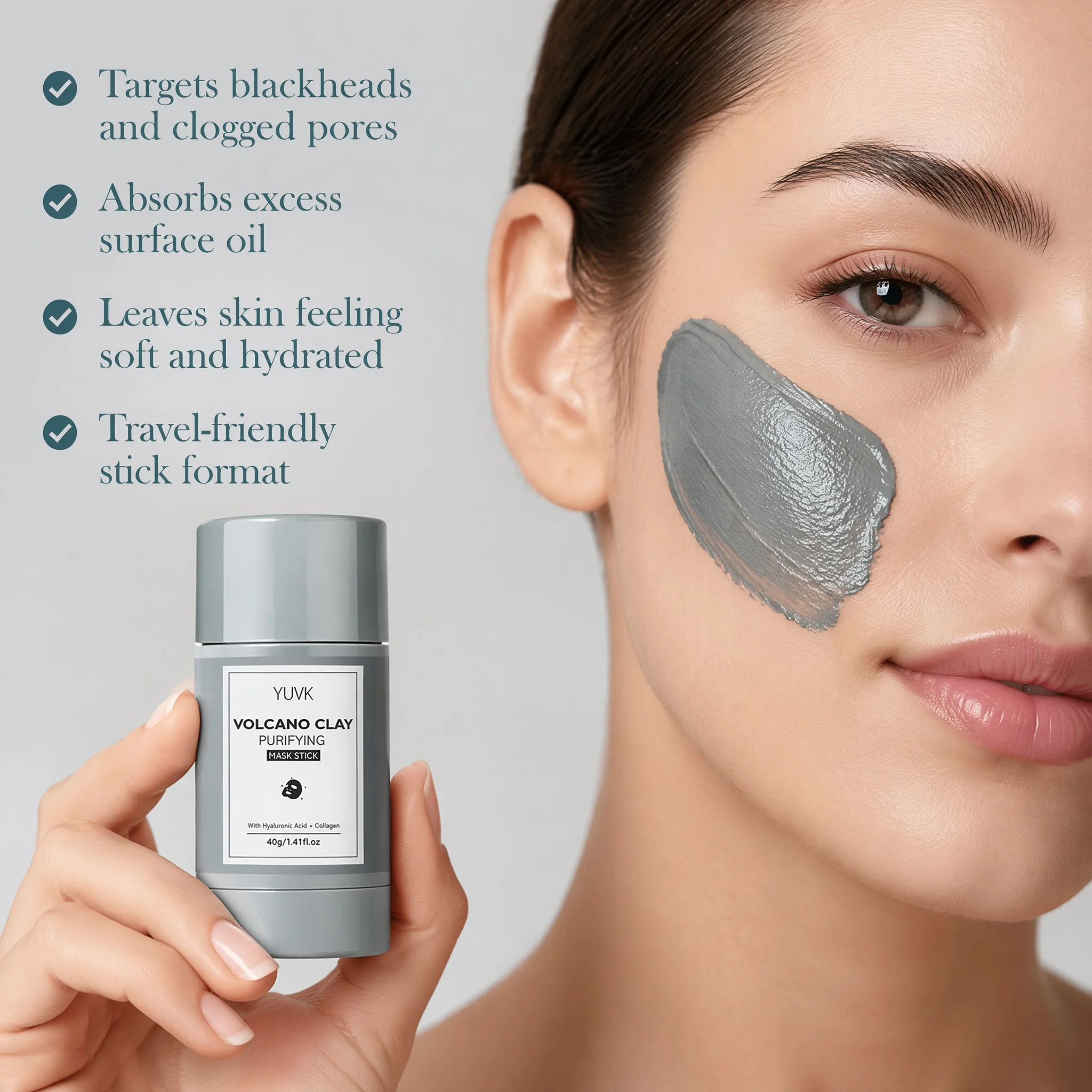 YUVK Masker Pembersih Pelembab - Bentonite Clay Mask ulasan dan harga