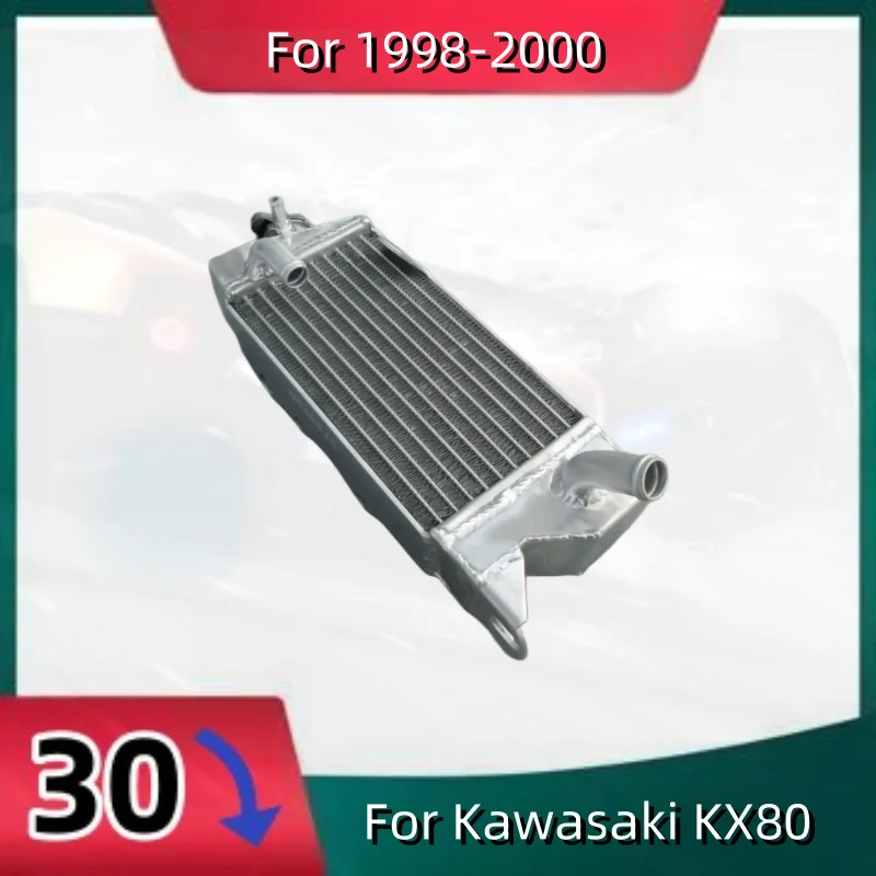 Aluminum Radiator For 1998-2000 Kawasaki KX80 KX 80 Cooler Cooling Coolant 1998 1999 2000