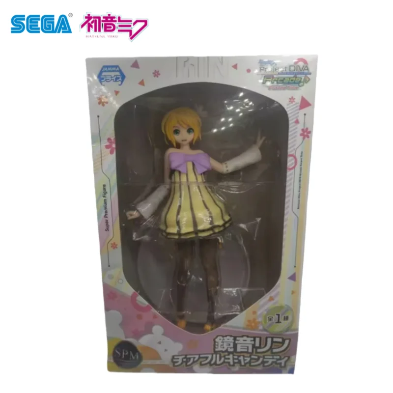 

В наличии, 100% оригинальная фигурка Sega Hatsune Miku Kagamine Rin, аниме-товары, фигурка, украшение, подарок на праздник