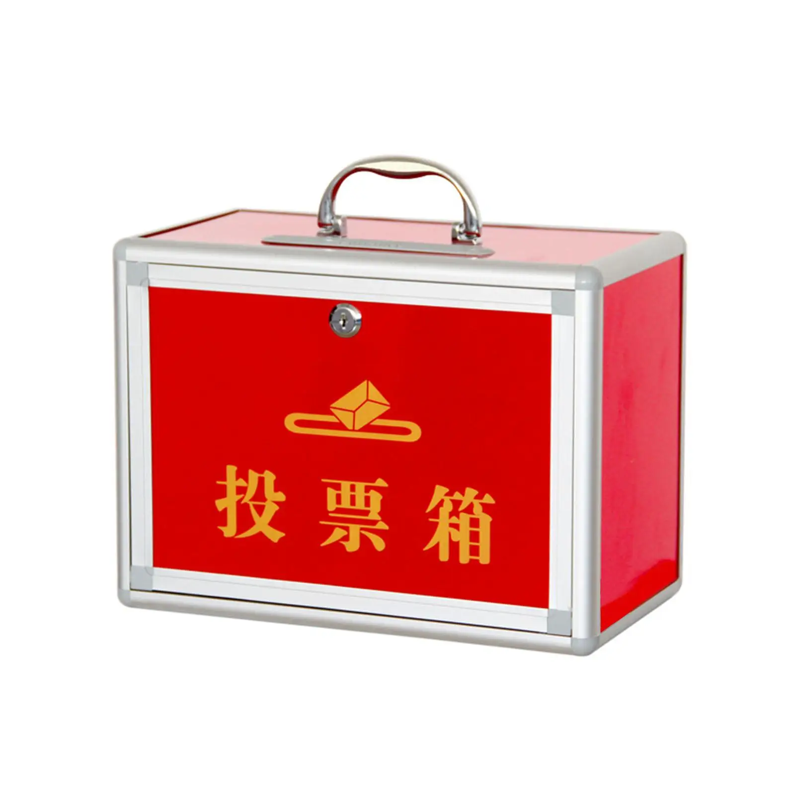 

Aluminum Alloy Portable Locking Suggestion Box Ballot Box with Slot Donation Box with Lock for Suggestions Donations Voting