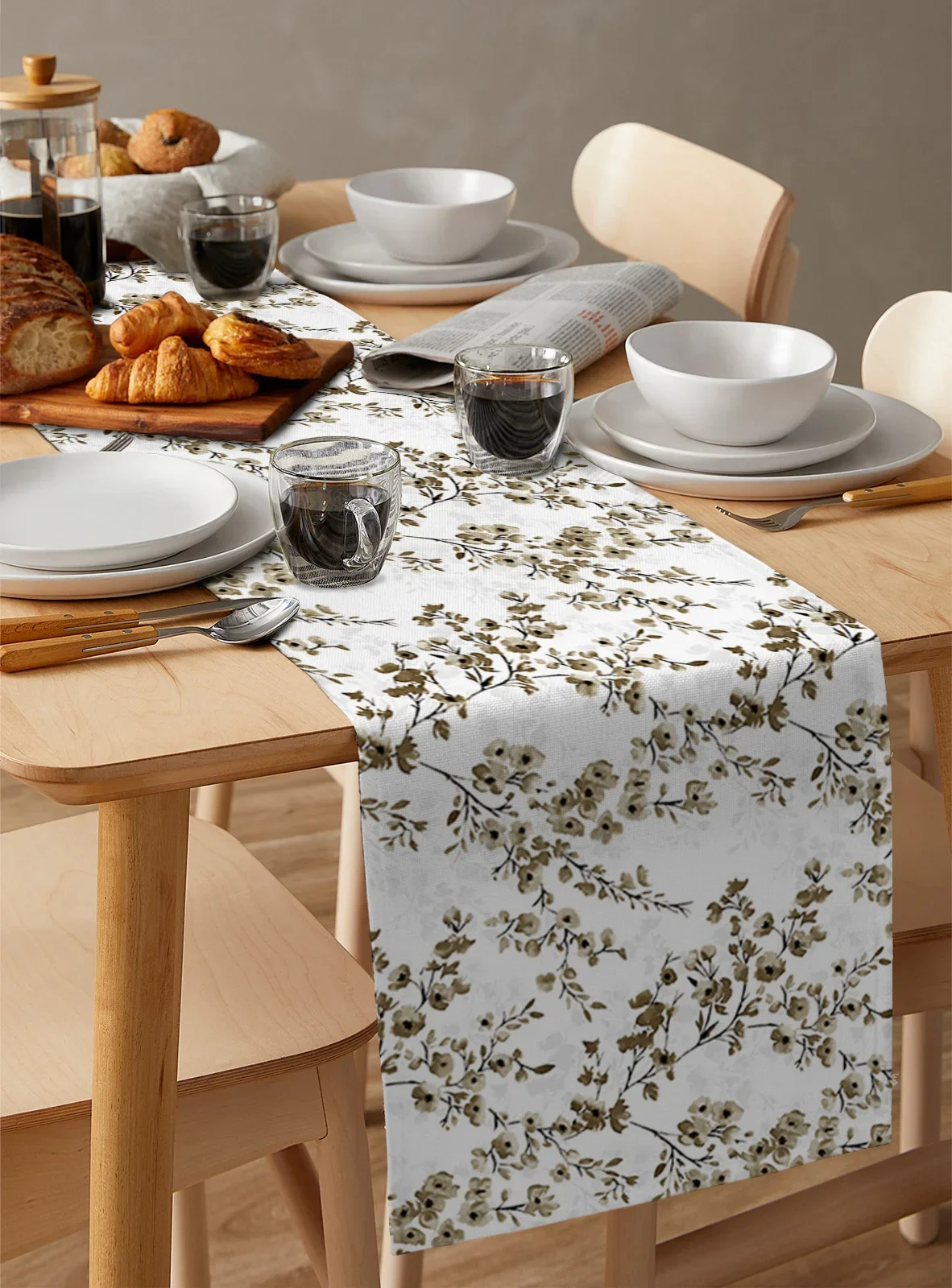 Flower Leaves And Flower Buds Table Runner Decoration Home Decor Dinner Table Decoration Table Decor