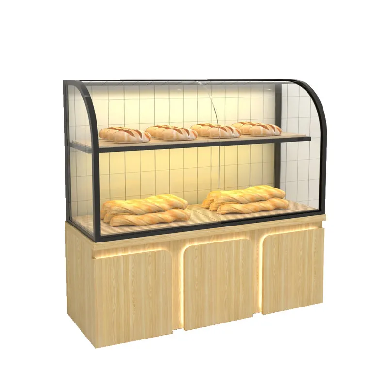 Bakery Display Cabinet Food Dessert Glass Showcase Cake Pastry Shelf Bakery Side Cabinet West Point Cabinet