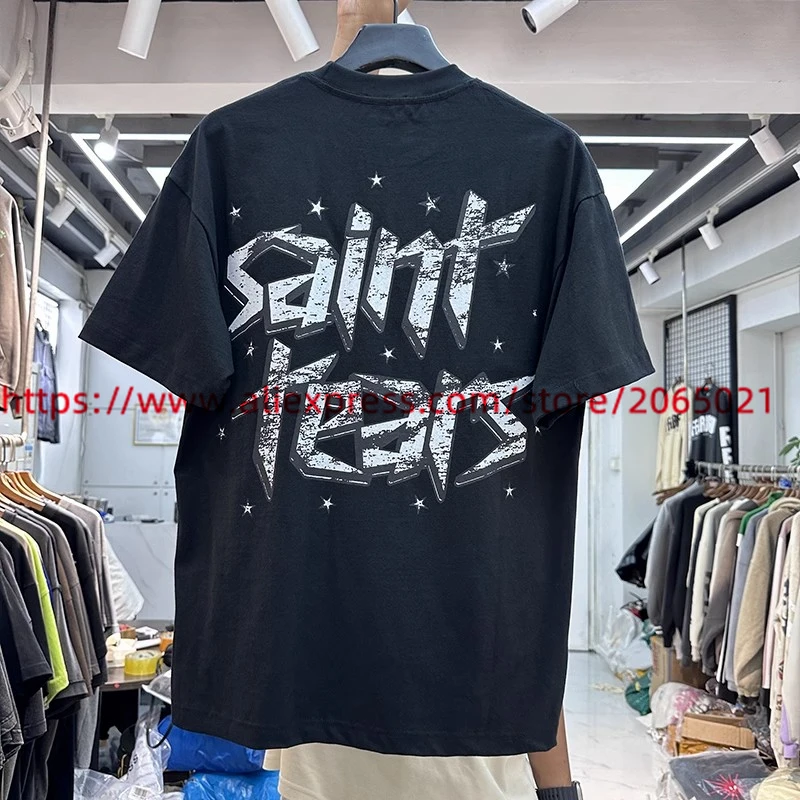 2024ss Saint Tears T shirt Men Women High Quality Jesus Print Tops Tee T-shirt