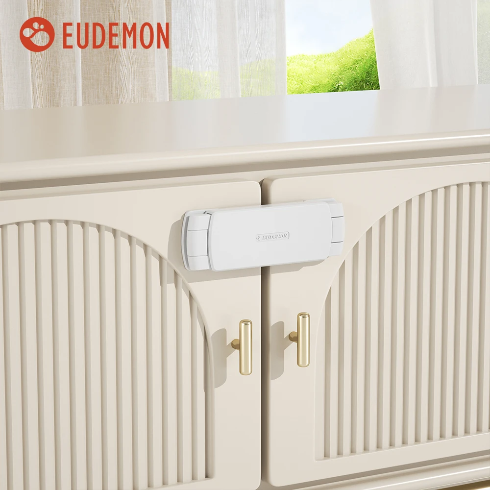 EUDEMON-Segurança Do Bebê Porta Francesa Frigorífico Bloqueio, Impedir o Bebê de Abertura Geladeira, Freezer Lock, 1Pc