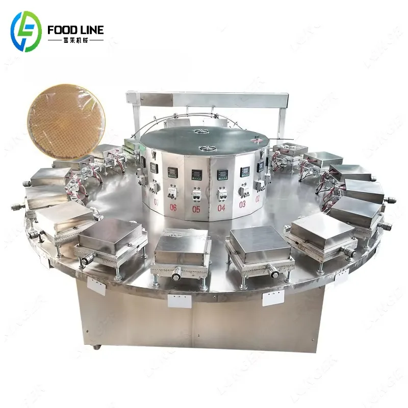 Automatic Waffle Making Machine Commercial Waffle Production Line Industrial Waffle Baking Equipment Customized