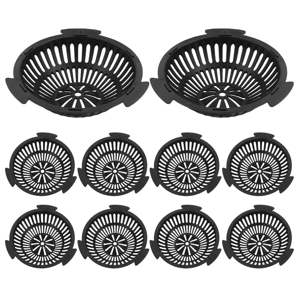 

10pcs Bonsai Pot Bottom Grid Mat Mesh Drainage Screens For Flower Pots Leakproof Reusable Protector Garden Supplies