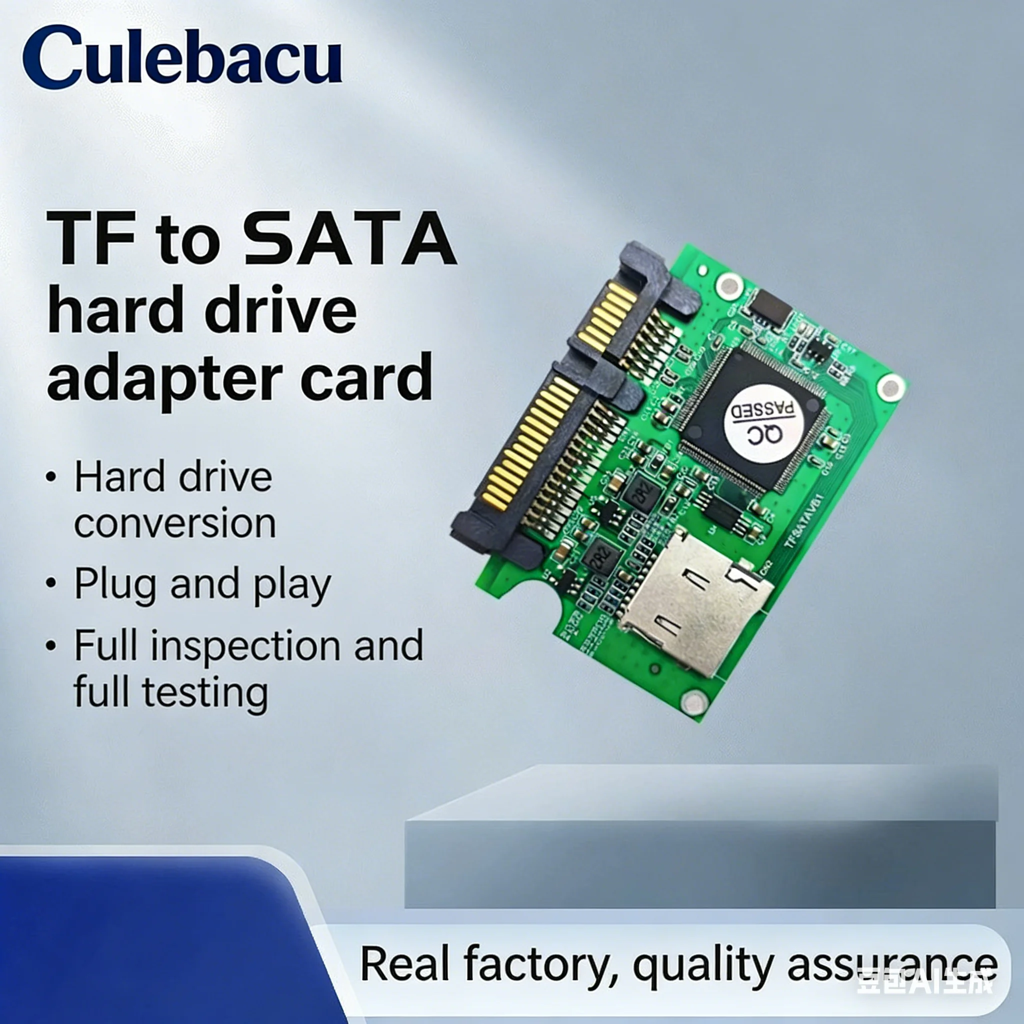TF Micro TF SD to Sata Adapter Converter,Fast Transmission SDHC/SDXC Memory Card to 7+15P Sata Converter Card