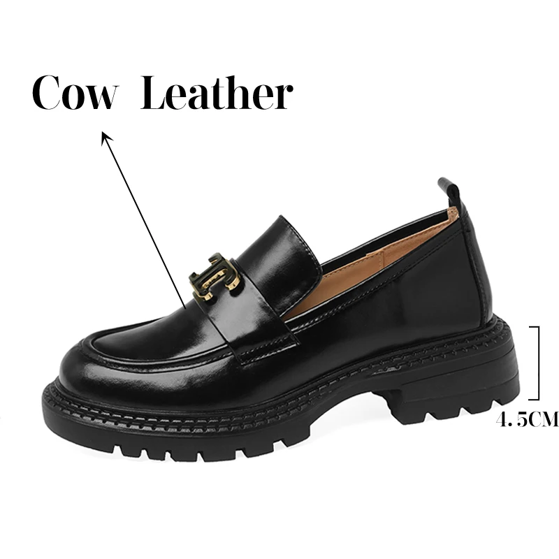 TULING JUN2023 Four Seasons Thick-soled Women's Shoes Medium Heel Simplicity Daily Comfortable Loafers Pumps Shoes For Women L